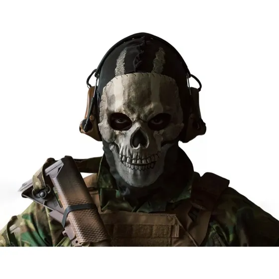 Capacete Realista Mask 2 Call Of Duty Mw2 Skull Ghost Cos