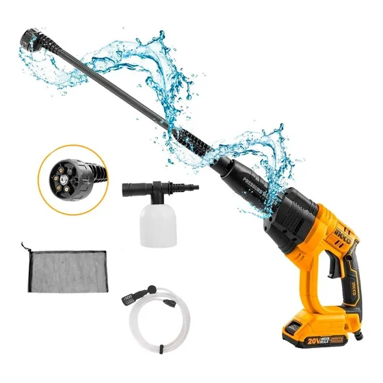 Hidrolavadora 20v Ps20s Inalámbrica Portatil Carwash Ingco