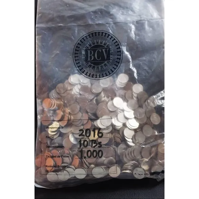 Bolsa De Monedas Venezolanas Selladas En Bolsa Del Bcv Unc