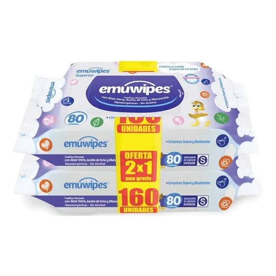 Toallitas Húmedas - Emubaby Superior 160 Un