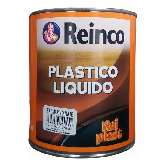 Plastico Liquido Exterior Marino Mate 1/4 Galon Reinco