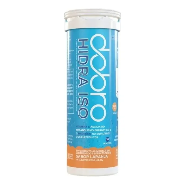 Hidra Iso Repositor Eletrolítico 10 Tabletes Dobro 37g Sabor Laranja
