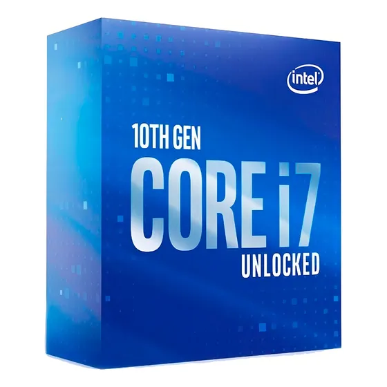 Processador gamer Intel Core i7-10700K BX8070110700K de 8 núcleos e 5.1GHz de frequência com gráfica integrada