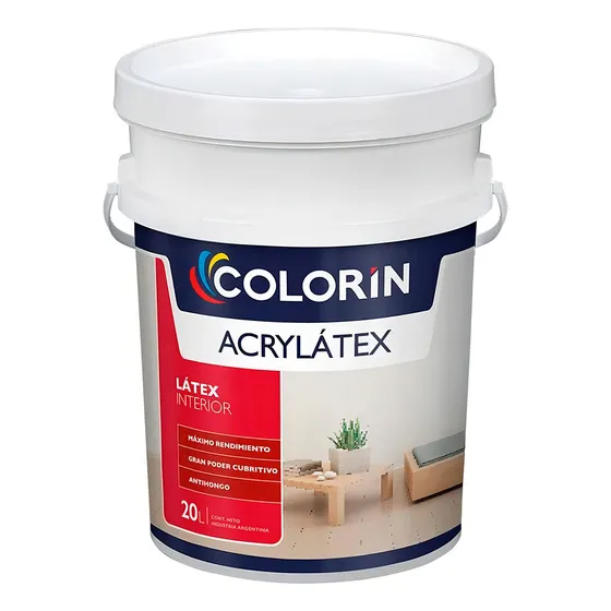 Colorín Acrylatex pintura latex interior mate 20 L