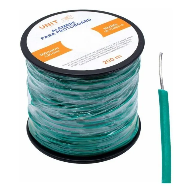 Alambre Para Protoboard 24awg Verde 200m