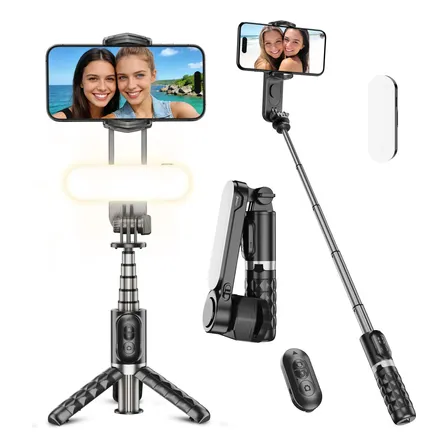 Estabilizador Gimbal Koscheal Q09 Com Tripé Para Celular Preto