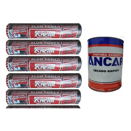 6 Rollos Membrana N4 35kg 1 Pintura Asfáltica Brea 10 Litros