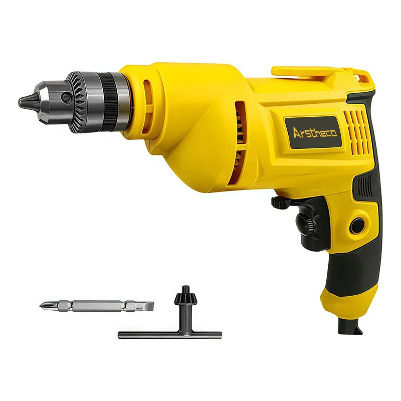 Parafusadeira E Furadeira 850w Mandril De 3/8'' 10mm Amarelo 220v