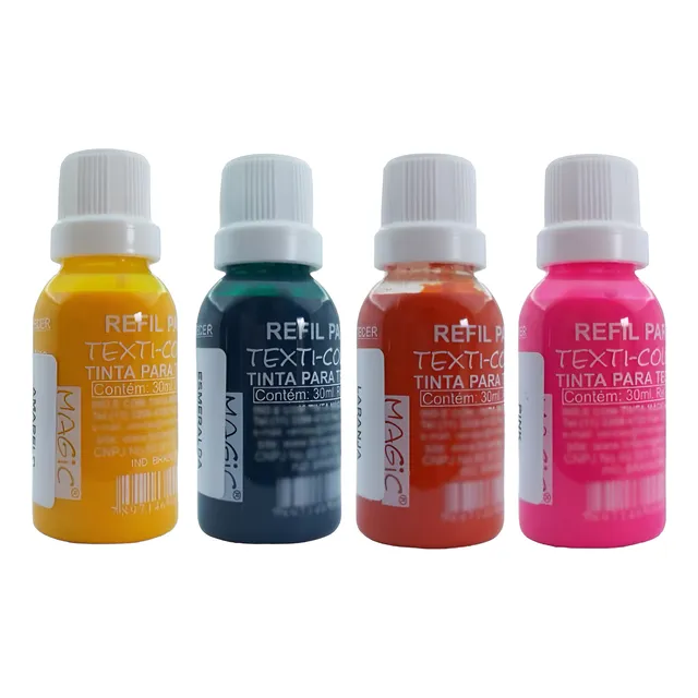 Tinta Carimbo Para Tecido Magifix - 30 Ml - Varias Cores