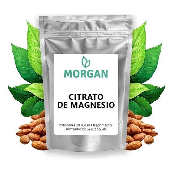 Citrato De Magnesio En Polvo Morgan Máxima Pureza 500grs Sabor Característico
