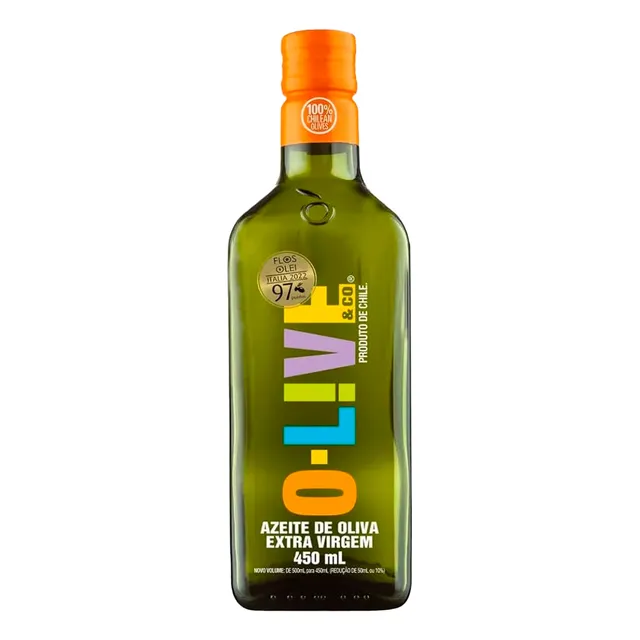 Azeite O-live Extra Virgem 450ml Acidez MĂĄxima 0.4% Azeite O-live Extra Virgem 450ml Acidez MĂĄxima 0.4%
