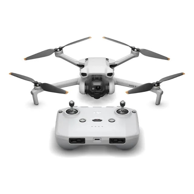 Dji Mini 3 Drone Dji038 Ultra Liviano Vídeo 4k HDR con mando y 1 Bateria color gris