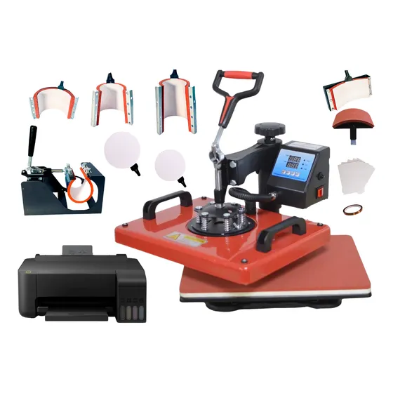 Combo 8 En 1 Para Sublimacion Kit Tlp Impresora Plancha Taza