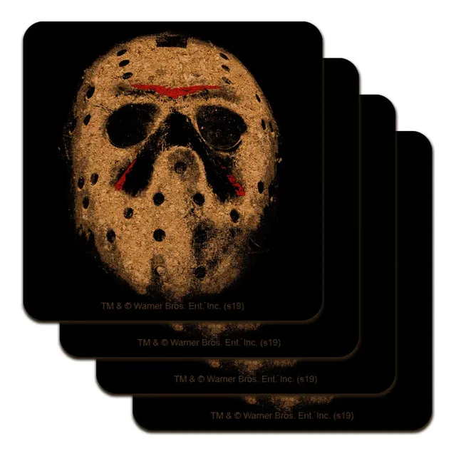 Friday The 13th Jason Mask Juego Posavaso Corcho Perfil