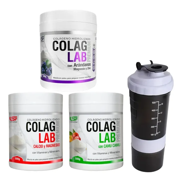 X 3 Colágeno Hidrolizado En Polvo Calidad Premium + Regalo