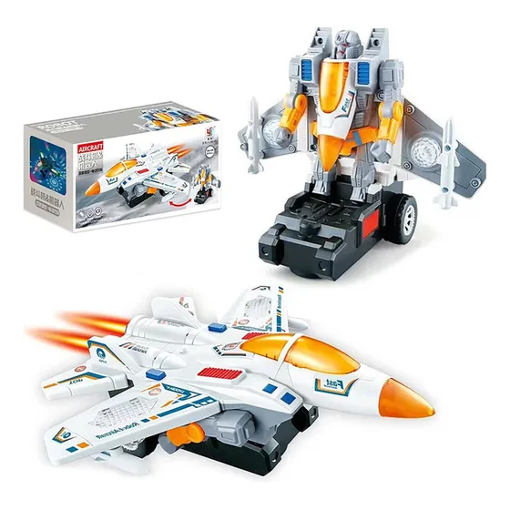 Avion Transformers Se Convierte A Robot Luz Moviento Sonido