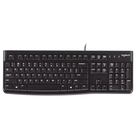 Logitech K120, Teclado Usb, Desempeño Agradable Y Silencioso