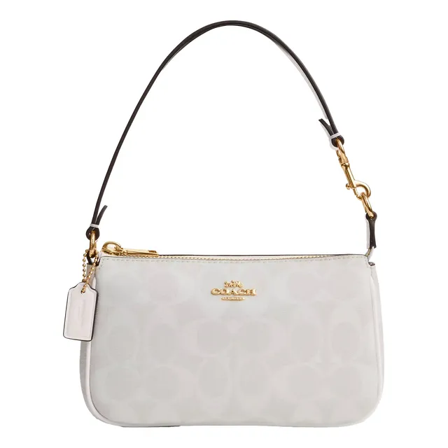 Bolsa Coach Mini Nolita 19 Khaki Ivory Signature Original