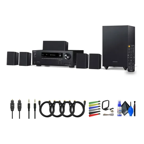 Onkyo Sistema Cine Casa Canal Cable Audio Optico Aux Correa