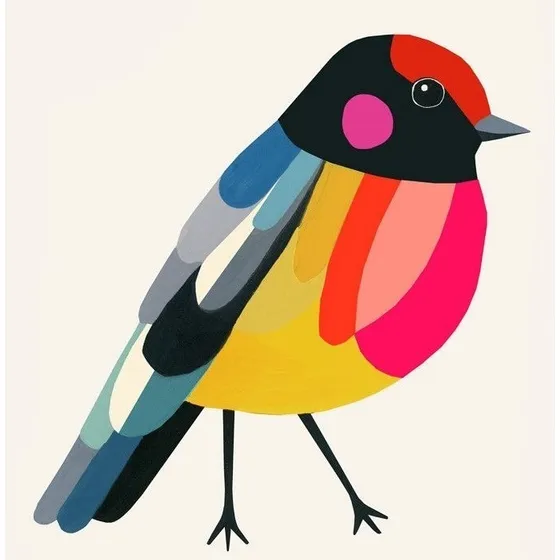 Pajarito Paint By Numbers, Xidaka, Incluye Bastidor