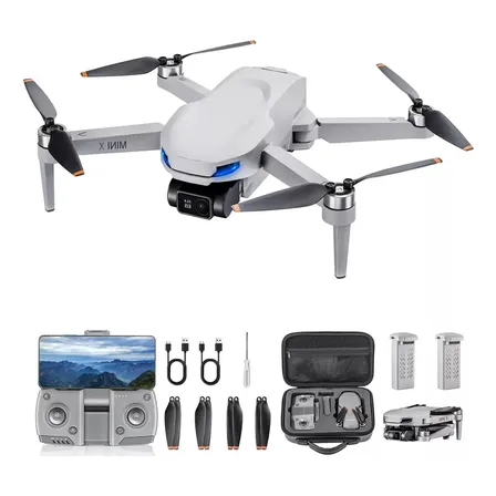 Drone S6s Mini Gps 5g Wifi Fpv Com 2 Baterias 4k Hd Câmera Branco
