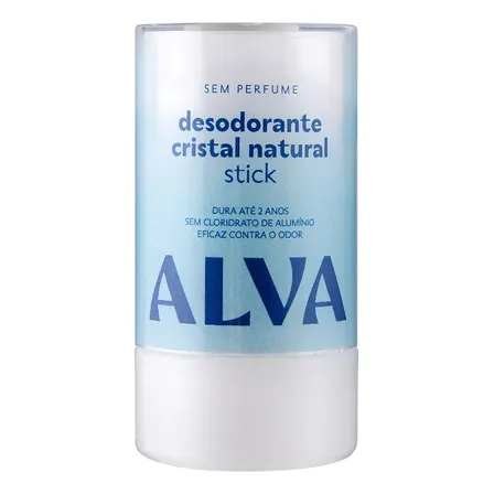 Desodorante Alva Cristal Natural Vegano 120g Para Axilas Livre De Alumínio