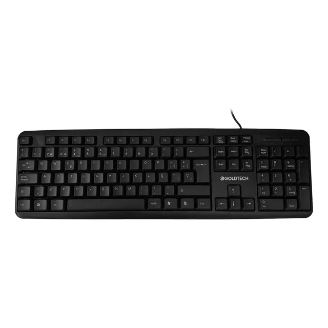 Teclado Goldtech Oficina Español Cableado Membrana Usb Atrix