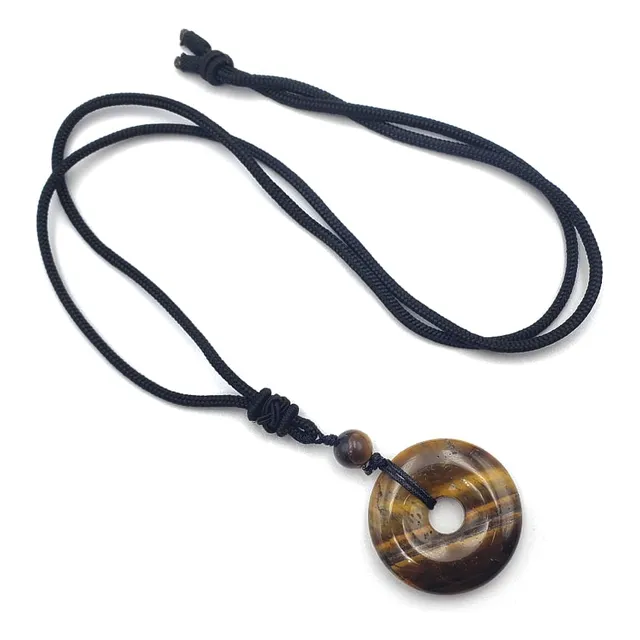 Collar Dona Tallado En Cuarzo Oojo De Tigre