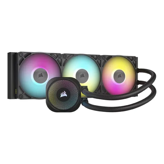 Corsair Icue Link Titan 360 Rx Rgb Liquid Cpu Cooler 360mm Aio Bajo Ruido Motor De Refrigeración Flowdrive Intel Lga 1851/1700, Amd Am5/am4 3x Rx120 Rgb Hub Del Sistema Icue Link Incluido
