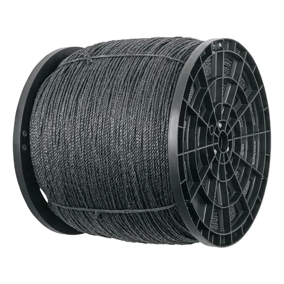 Cuerda Negra De Polipropileno 8 Mm, Carrete 20kg 40764 Color Negro
