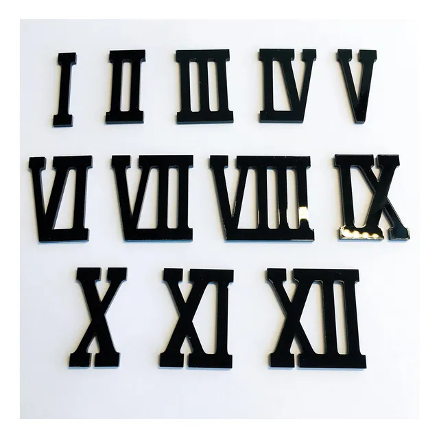 12 Pieza Numero Acrilico Espejo Romano Para Bricolaje