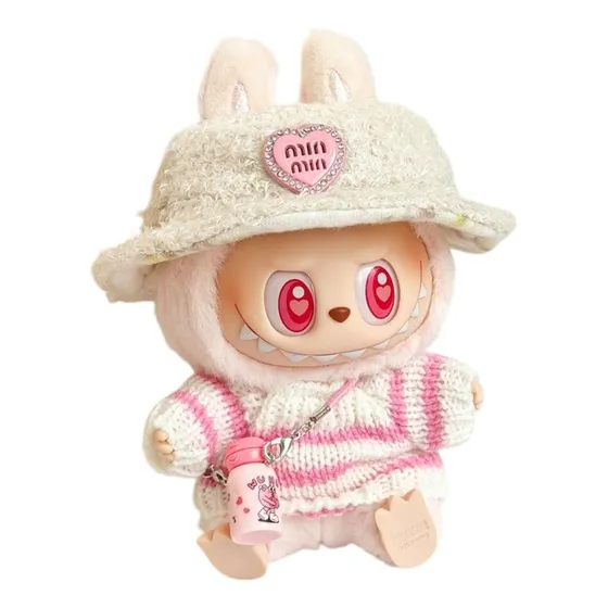 Ropa Y Accesorios Labubu The Monster No Incluye Muñeca Ropa Labubu 3 Piezas Gorra Sweater Y Botellita