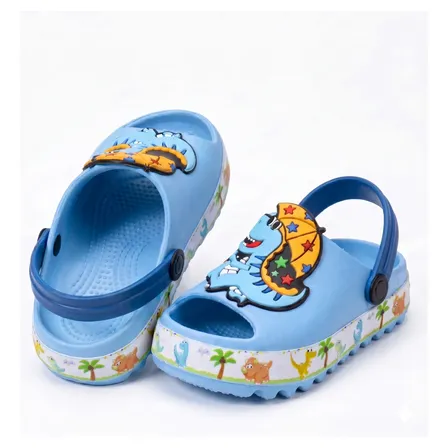 Chinelo Babuche Infantil Papete Mascolina Confortável Nuvem Azul-celeste 19.20 Br