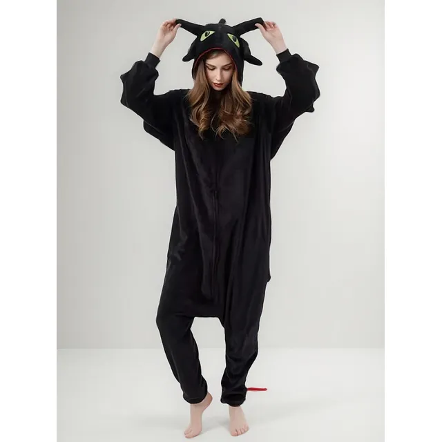 Pijama Mameluco Chimuelo Adulto Furia Nocturna, Disfraz
