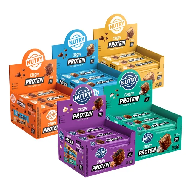 Barra De Proteína Crispy Proteinbar Nutry Cx C/12 Unidades