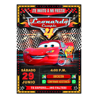 Rayo Mcqueen Cars Invitación Interactiva Con Botones Mapa Rayo Mcqueen Cars Invitación Interactiva Con Botones Mapa