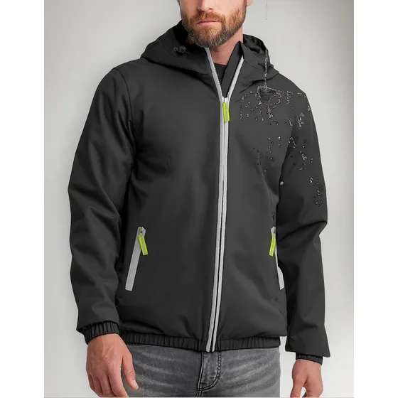 Chamarra Impermeable Chaqueta Para Hombre Con Capucha