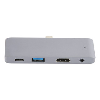 Hub De Adaptador Usb C 4 Em 1 Em Liga De Alumínio Para Usb3. Hub De Adaptador Usb C 4 Em 1 Em Liga De Alumínio Para Usb3.