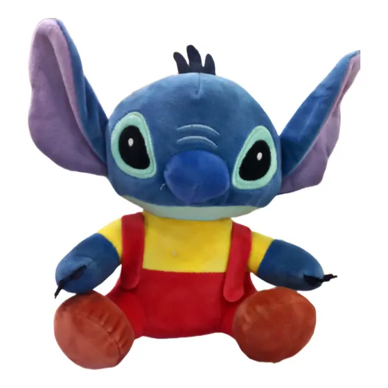 Peluche Stitch Overol Rojo 22cm