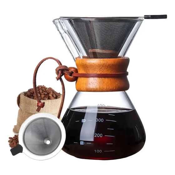 Cafetera De Cristal De Borosilicato De Alta Calidad