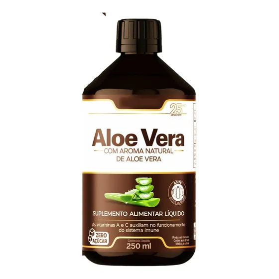 Aloe Vera Babosa Detox Total Natural 250ml - Zero Açúcar