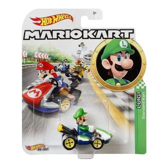 Hot Wheels Mario Kart Luigi E Standart Kart de Mattel Gbg25