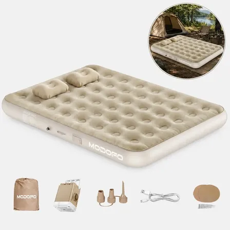 Modofo Colchao Camping Casal Inflavel Com Bomba-200*150*25cm
