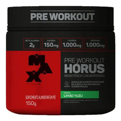 Suplemento em pó Max Titanium MAX Horus carboidratos sabor limão yuzu em pote de 150g