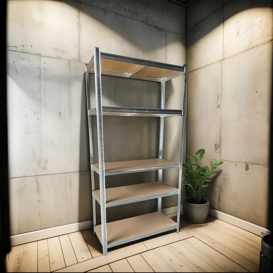 Rack Metálico IZI LIFE 180x90x40 Estantería Acero Galvanizado Marrón Claro
