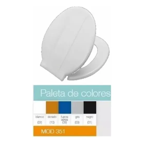 Tapa Asiento Inodoro Pringles Derpla Polipropileno 43x37 Cm Color Blanco