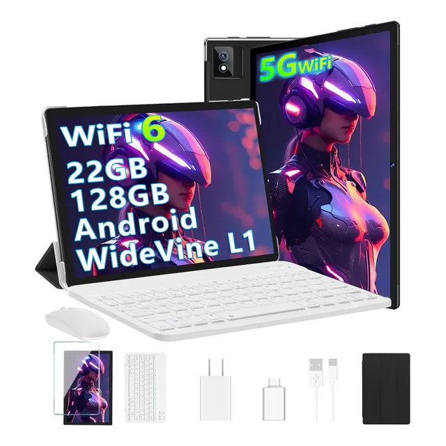 Tablet 10.1 22gb+128gb 8core Android 14 Con Teclado Raton