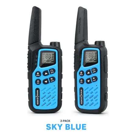 Kit 2 Radios Walkie Talkie Socotran Th25 Frs 22 Canales Recargables Azul Frs