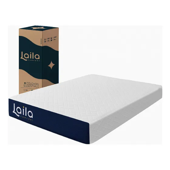 Colchon Matrimonial De Espuma Memory Foam En Caja 135x190x15, Laila Essentials