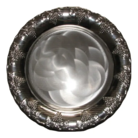 Plato Bandeja Pasapalera Metalico Cromado Nuevo